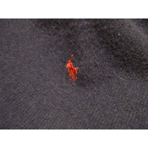 Vintage‎ POLO by Ralph Lauren 100% Lambswool Scarf With Fringe BLUE Label 1980s - Picture 2 of 6